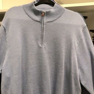 Polo Golf half zip pullover, medium blue, XL